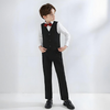 Boys' 4-Pieces Formal Suits, Wedding Ring Bearer Outfits Vest Pants with Dress Shirt Bow Tie for Graduation 2-13 Years