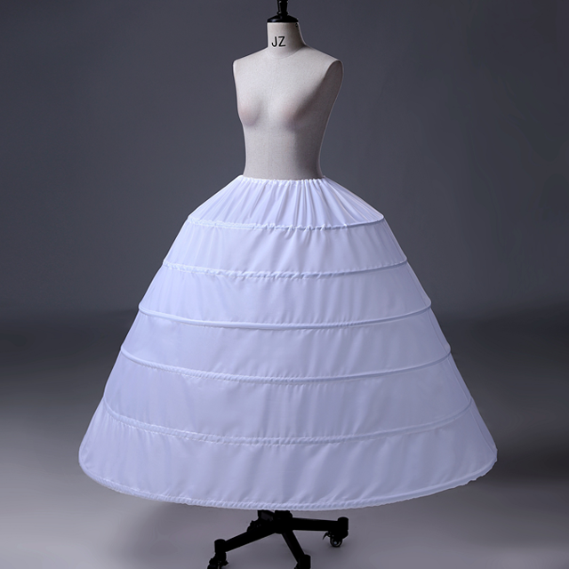 Women Petticoat Crinoline 6 Hoop A-line Floor-Length Underskirt for Bridal Wedding Dress Ball Gown
