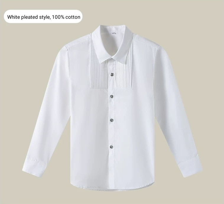 Kids Tuxedo Shirt Bow-Tie 6-14Y