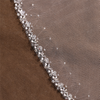 French lace embellished with Beads，Rhinestones，Crystals，Pearls & Sequins Single Layer Bridal Wedding Fingertip Veil named V3089