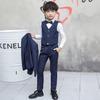 Boys' 4-Pieces Formal Suits, Wedding Ring Bearer Outfits Vest Pants with Dress Shirt Bow Tie for Graduation 2-13 Years