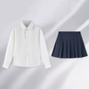 Dress Shirts Kids Pleated Tuxedo Shirt with Bow Tie for 6-14 Years Old Boys &Girls Button Down Shirt