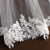 Floral Bride Wedding Veils for Brides Short Flower Lace Veils Singer Layer Veil Waltz Length Bridal Veils Soft Tulle V593