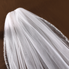 Bridal Veil Accented with Shine Sequins Pearls Crystals Elegant Head Accessories Veil Sewn on Flexible Metal Wire Comb Swarovski Crystal Wedding Veil