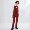Boys' 4-Pieces Formal Suits, Wedding Ring Bearer Outfits Vest Pants with Dress Shirt Bow Tie for Graduation 2-13 Years
