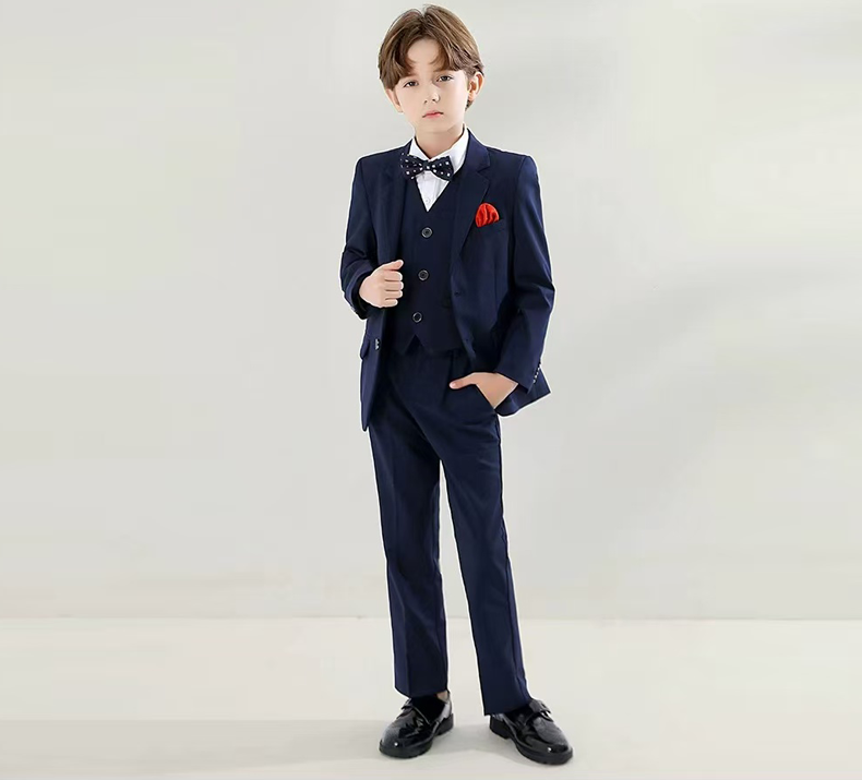 Boy's 5-Piece Slim-Fit Wedding Suit