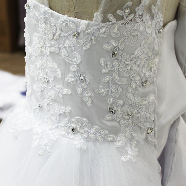 Lace Applique Bridesmaid Dress Flower Kid Wedding Ball Gown Toddler Princess Pageant Evening Dresses Tulle Flower Girl Dress for Wedding Sleeveless Long Satin Elegant Formal Dresses