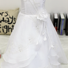 Flower Girls Dresses for Wedding Satin Tulle Princess Pageant Dress Kids Pearls Prom Ball Gowns with handed Flower Decoration