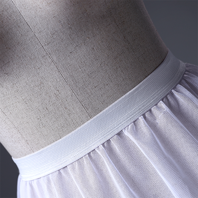 Petticoats for Women 4 Hoop Crinoline Petticoat for Wedding Dress 3 Ruffles Layers Ball Gown Elastic Waistband Underskirt P608