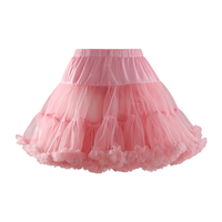 Girl's Elastic Waist Chiffon Petticoat Puffy Tutu Tulle Skirt Princess Ballet Dance Pettiskirts Underskirt