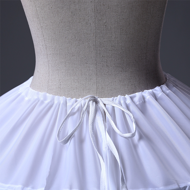 Women Petticoat Crinoline 6 Hoop A-line Floor-Length Underskirt for Bridal Wedding Dress Ball Gown