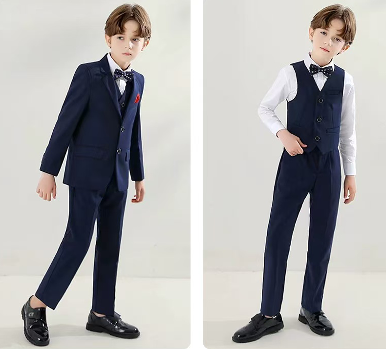 Boy's 5-Piece Slim-Fit Wedding Suit