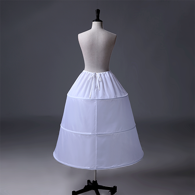 Women Crinoline Petticoat A-line 3 Hoops Skirt Slips Underskirt for Wedding Bridal Dress Ball Gown P020-3