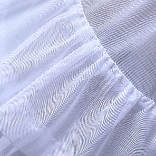 Petticoats for Women 4 Hoop Crinoline Petticoat for Wedding Dress 3 Ruffles Layers Ball Gown Elastic Waistband Underskirt P608