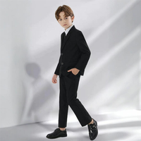 Boy Suits 5 Pieces Slim Fit Formal Suit Set with Adjustable Waist Kids Dress Suit for Wedding Prom T016