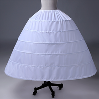 Women Petticoat Crinoline 6 Hoop A-line Floor-Length Underskirt for Bridal Wedding Dress Ball Gown