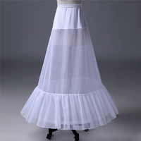 A-Line Wedding Petticoat Skirt Crinoline 1hoop Underskirt Half Slips Floor Length Bridal Petticoats for Women
