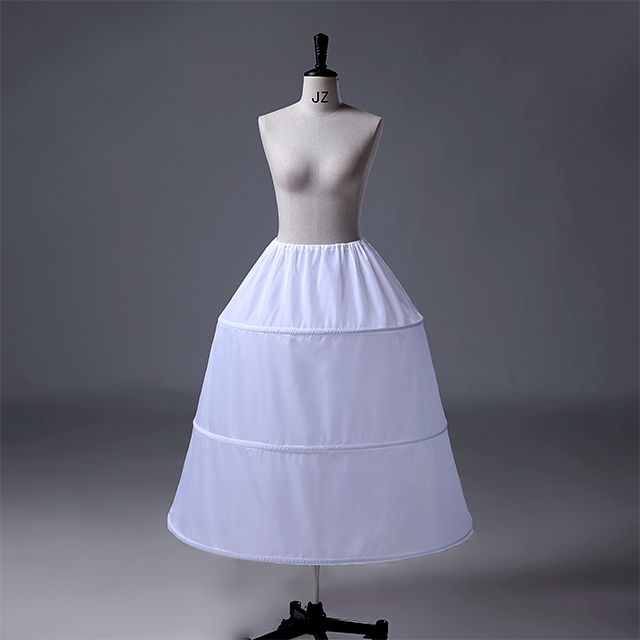 Women Crinoline Petticoat A-line 3 Hoops Skirt Slips Underskirt for Wedding Bridal Dress Ball Gown P020-3