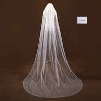 French lace embellished with Beads，Rhinestones，Crystals，Pearls & Sequins Single Layer Bridal Wedding Fingertip Veil named V3089